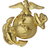 Marine Corps Enlisted Dress Cap Device Gold Eagle Globe and Anchor