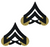 Marine Corps Chevron: Corporal (E4) Pin on Rank - Black/Subdued Marine Corps Chevron: Corporal (E4) Pin on Rank - Black/Subdued
