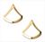Army chevron rank: 22k Hard Corps gold plated: Enlisted: Private 1st Class (PFC / E-3 / OR-3). Priced per pair.