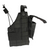 Black MOLLE Modular Ambidextrous Holster Displaying Quick Deploy Elastic Bungee and Snap Button Closure