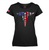 Women's Medical Symbol (Caduceus) Long Length T-Shirt - Black