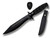 12" Black Fixed Blade Survival and Hunters Knife W/Compass Handle