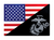 USMC Eagle, Globe and Anchor Flag Decal (Outside / Back Gum) USMC Eagle, Globe and Anchor Flag Decal (Outside / Back Gum)