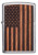 Woodchuck American Flag Mahogany Wood and Brushed Chrome Gift Box Zippo Lighter