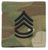 Sergeant First Class Rank (E7) Scorpion OCP/Multicam - Velcro w/Hook Back