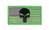 U.S. FLAG PATCH W/SKULL & HOOK & LOOP BACK