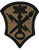 Intelligence and Security Command INSCOM Scorpion OCP embroidered Army shoulder sleeve insignia with hook fastener backing made in the USA.