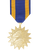 Air Medal anodized full-size medal with light blue and orange ribbon honoring aerial achievement and meritorious service