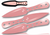 3PCS PINK THROWING KNIFE SET WITH NYLON SHEATH