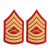 U.S. Marine Corps Master Sergeant E-8 Chevron Patch - Gold on Red for Female Uniforms U.S. Marine Corps Master Sergeant E-8 Chevron Patch - Gold on Red for Female Uniforms