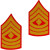 U.S. Marine Corps First Sergeant E-8 Chevron Patch - Gold on Red for Male Uniforms