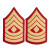 U.S. Marine Corps First Sergeant E-8 Chevron Patch - Gold on Red for Female Uniforms U.S. Marine Corps First Sergeant E-8 Chevron Patch - Gold on Red for Female Uniforms