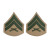 U.S. Marine Corps Corporal E-4 Chevron Patch - Green on Khaki for Female Uniforms U.S. Marine Corps Corporal E-4 Chevron Patch - Green on Khaki for Female Uniforms