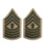 U.S. Marine Corps Master Gunnery Sergeant E-9 Chevron Patch - Green on Khaki for Male Uniforms U.S. Marine Corps Master Gunnery Sergeant E-9 Chevron Patch - Green on Khaki for Male Uniforms