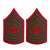 U.S. Marine Corps Master Sergeant E-8 Chevron Patch - Green on Red for Female Uniforms U.S. Marine Corps Master Sergeant E-8 Chevron Patch - Green on Red for Female Uniforms