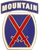 10th Infantry Division Combat Service Identification Badge