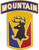 86th Infantry Brigade Combat Team with Mountain Tab Combat Service Identification Badge