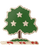 tennessee state headquarters unit crest pin with gold finish. design green tree with 3 stars