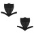 Coast Guard Black Metal Collar Device: Petty Officer 3rd Class E-4