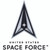 United States Space Force decal with clear background, featuring the official delta emblem in black and silver design – 4.5x4.25 inches, for outside application