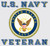 US Navy Veteran Mylar Decal with Bold Letters and Navy Crest – 3.75"x3.5"