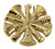 Fire Chief Five Bugles Pin with polished metal design for fire service uniforms - gold