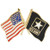 american and U.S. Army star logo crossed flags lapel pin