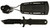RUK0097 3-inch fixed blade tactical neck boot knife with serrated edge section, boot clip sheath, and concealed carry chain system displayed flat lay style