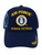 Front view of a navy blue Air Force Woman Veteran cap featuring the U.S. Air Force emblem, gold embroidered "AIR FORCE" and "WOMAN VETERAN" lettering, and side "WOMAN VET" embroidery.