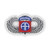 82nd Airborne Division shield and parachutist wings vinyl decal for vehicles, windows, and equipment made in the USA.