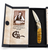 Vintage 2005 Case SlimLock Summit Collection Pocket Knife with BG42 Drop Point Blade and White Brown Jigged Bone Handles