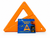 2 Pack Reflective Folding Emergency Warning Triangles for Roadside Vehicle Safety