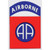 82nd Airborne Division shield vinyl decal for vehicles, windows, and equipment made in the USA.
