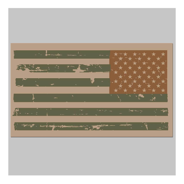 Reverse USA Combat Flag Sticker