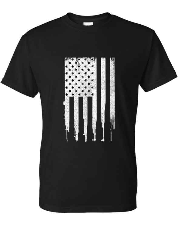 Rifle Flag American T-Shirt