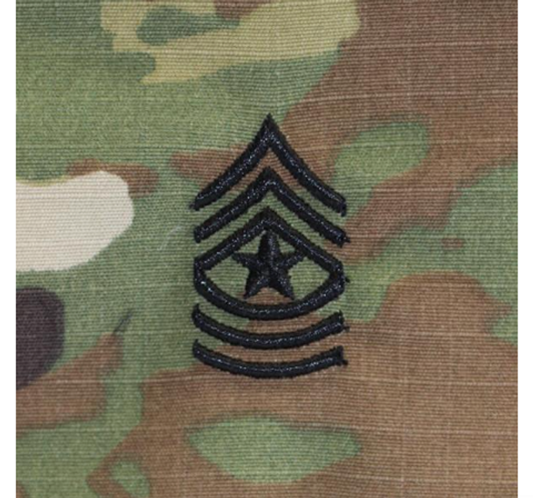 Embroidered OCP Sew On Rank Insignia: Sergeant Major 