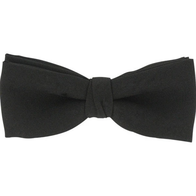 Army Satin Black Bow Tie (Classic) 