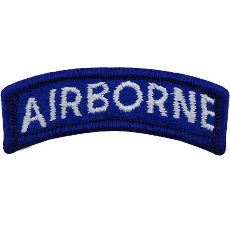 Army Airborne Tab - Blue / White Lettering