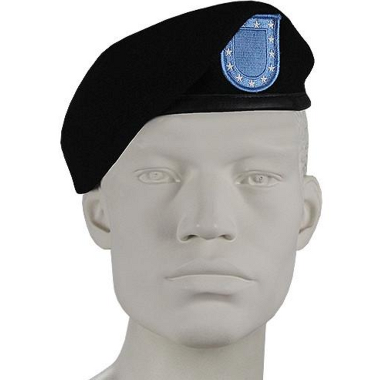 Black Beret - Shaped and Shaved