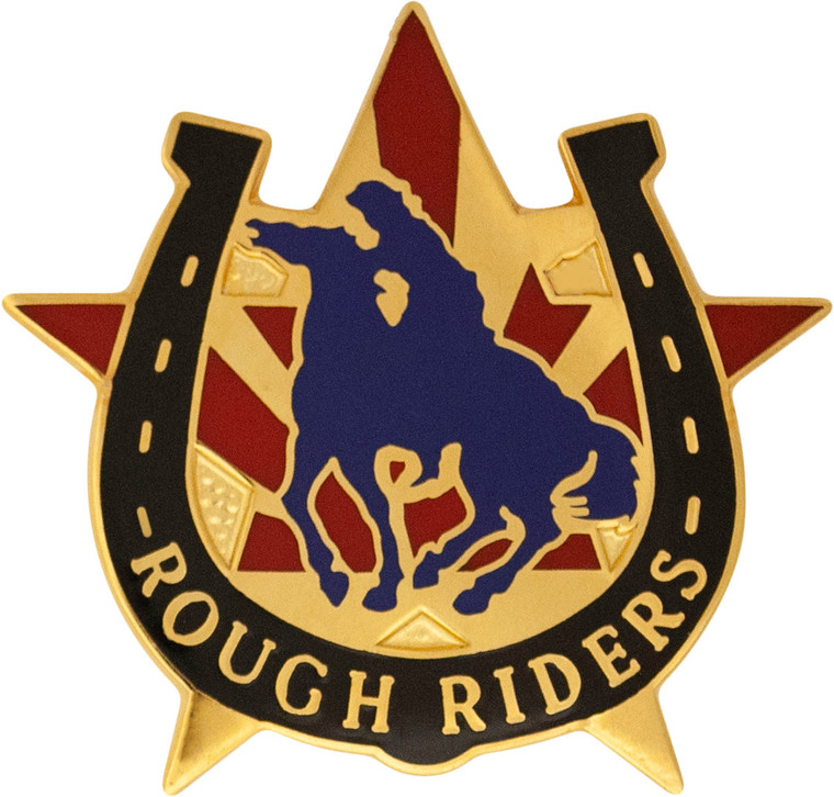 118th Cavalry Regiment Unit Crest (Rough Riders) 