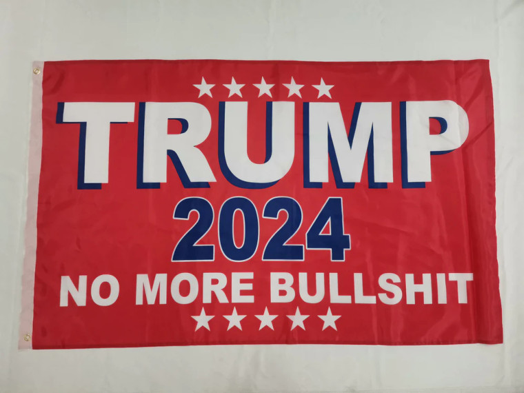 Trump 2024 No More BS Flag 3'x5'