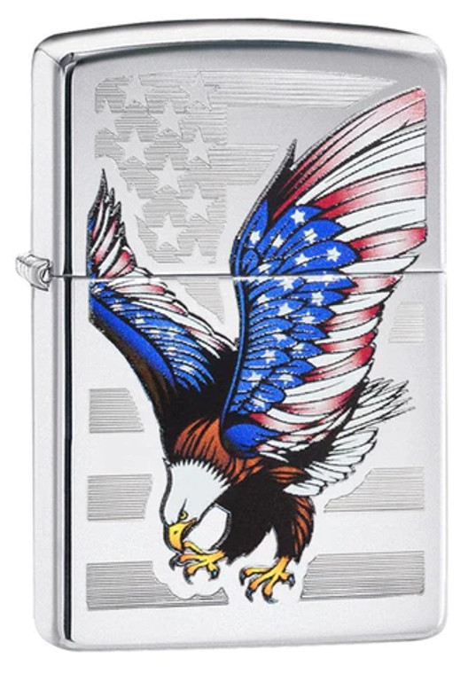 American Eagle High Polish Chrome Zippo Lighter