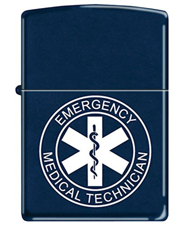 Emergency Medical Technician (EMT) Matte Blue Zippo Lighter