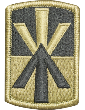 11th Air Defense Artillery Brigade MultiCam OCP hook-and-loop shoulder sleeve insignia patch