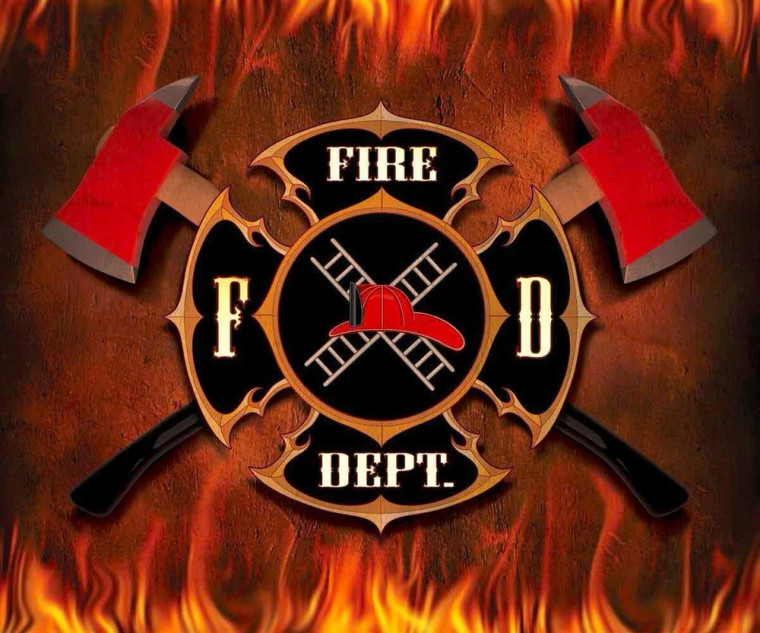 Fire Department With Flames Deluxe Polar Fleece Blanket - 50"x60"