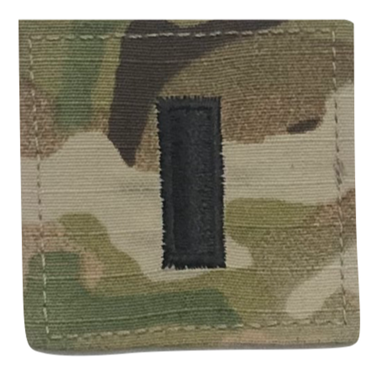 First Lieutenant Rank (1LT) Scorpion OCP/Multicam - Velcro w/Hook Back