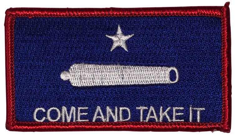 COME AND TAKE IT CANNON FLAG PATCH W/HOOK & LOOP BACK