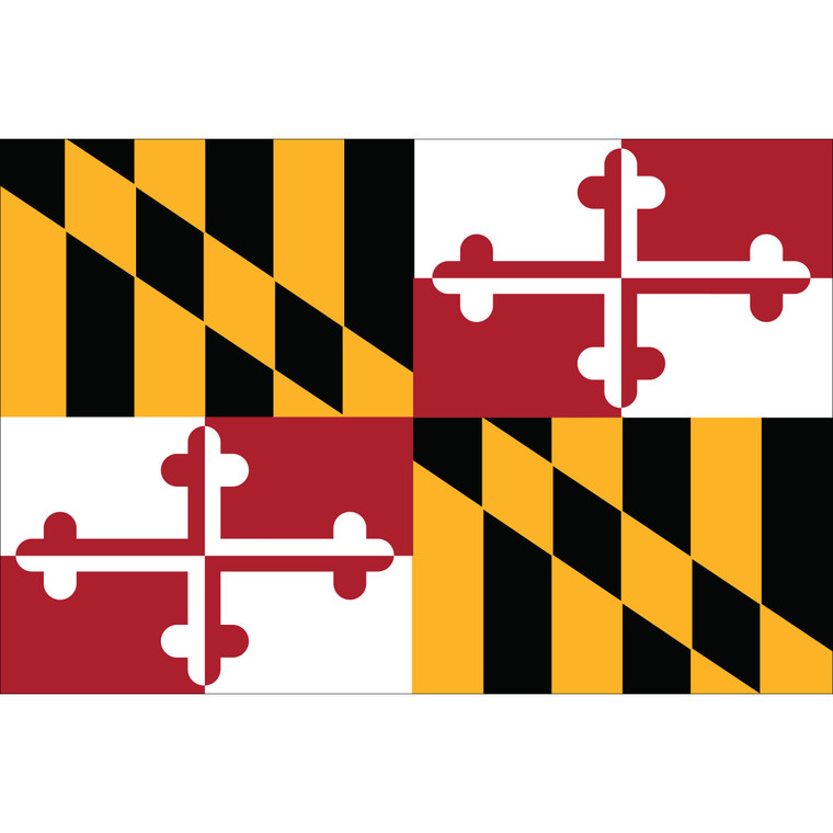 MARYLAND POLYESTER STATE FLAG - 3'x5'
