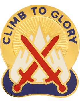 10th Mountain Division Unit Crest DUI Climb to Glory U.S. Army Distinctive Unit Insignia