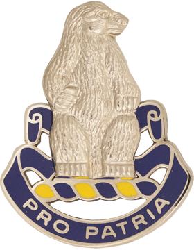 31st Infantry Regiment unit crest right DUI pro patria polar bear army insignia right facing